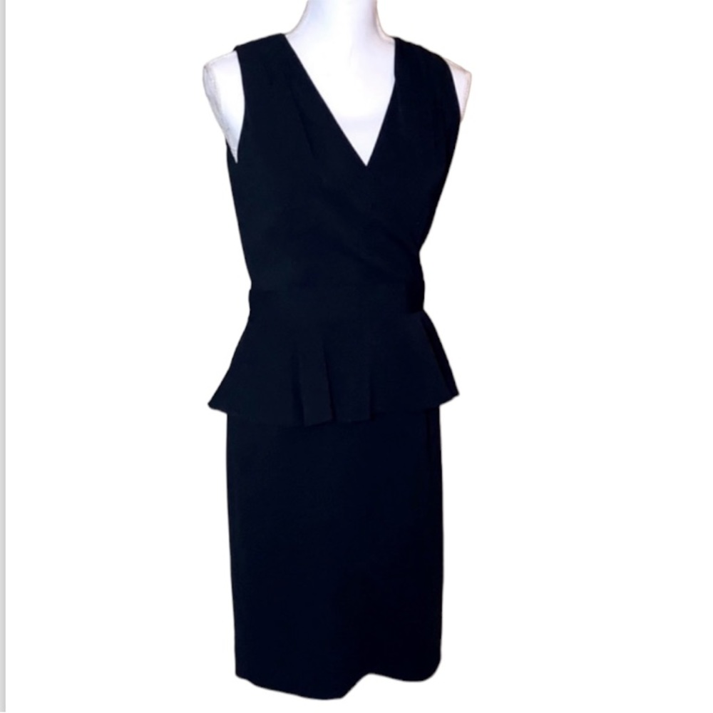 LAUREN Ralph Lauren Little Black Dress (LBD) Classic Peplum Dress